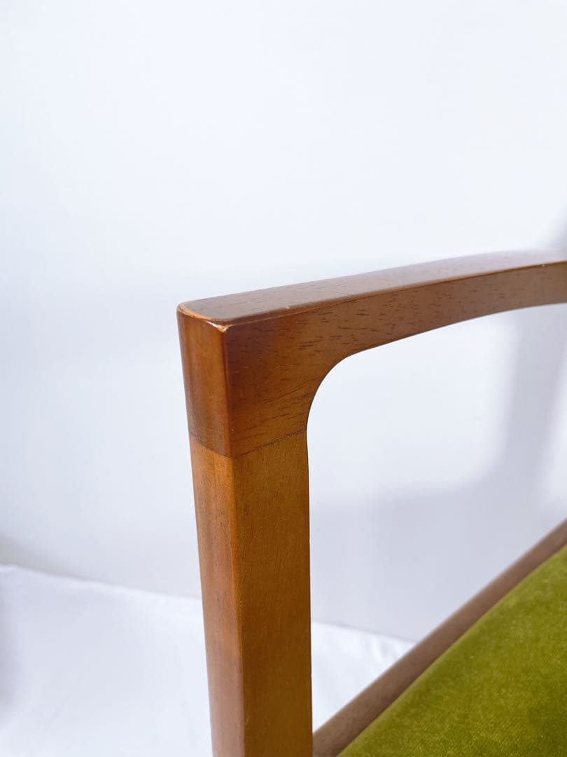 カリモク60+ ダイニングチェア アームチェア モケットグリーン