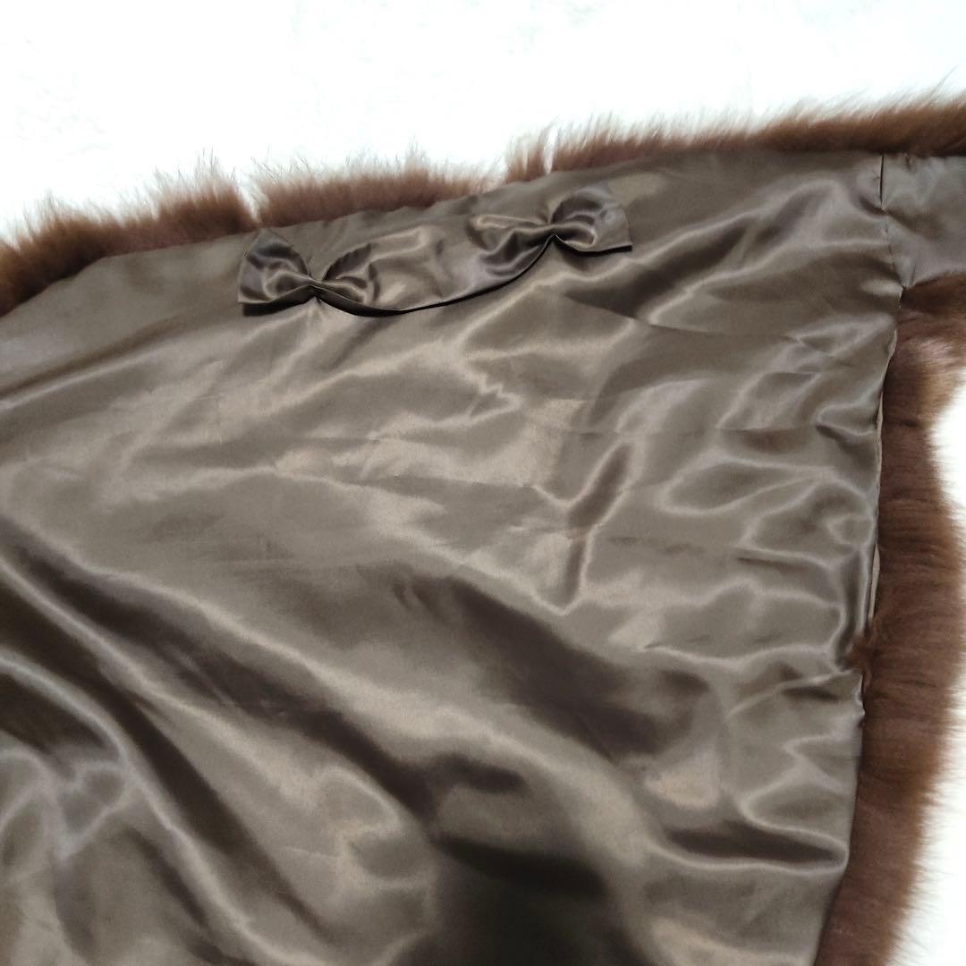 デンマークミンク　毛皮 ミンク ポンチョ ケープ 羽織り