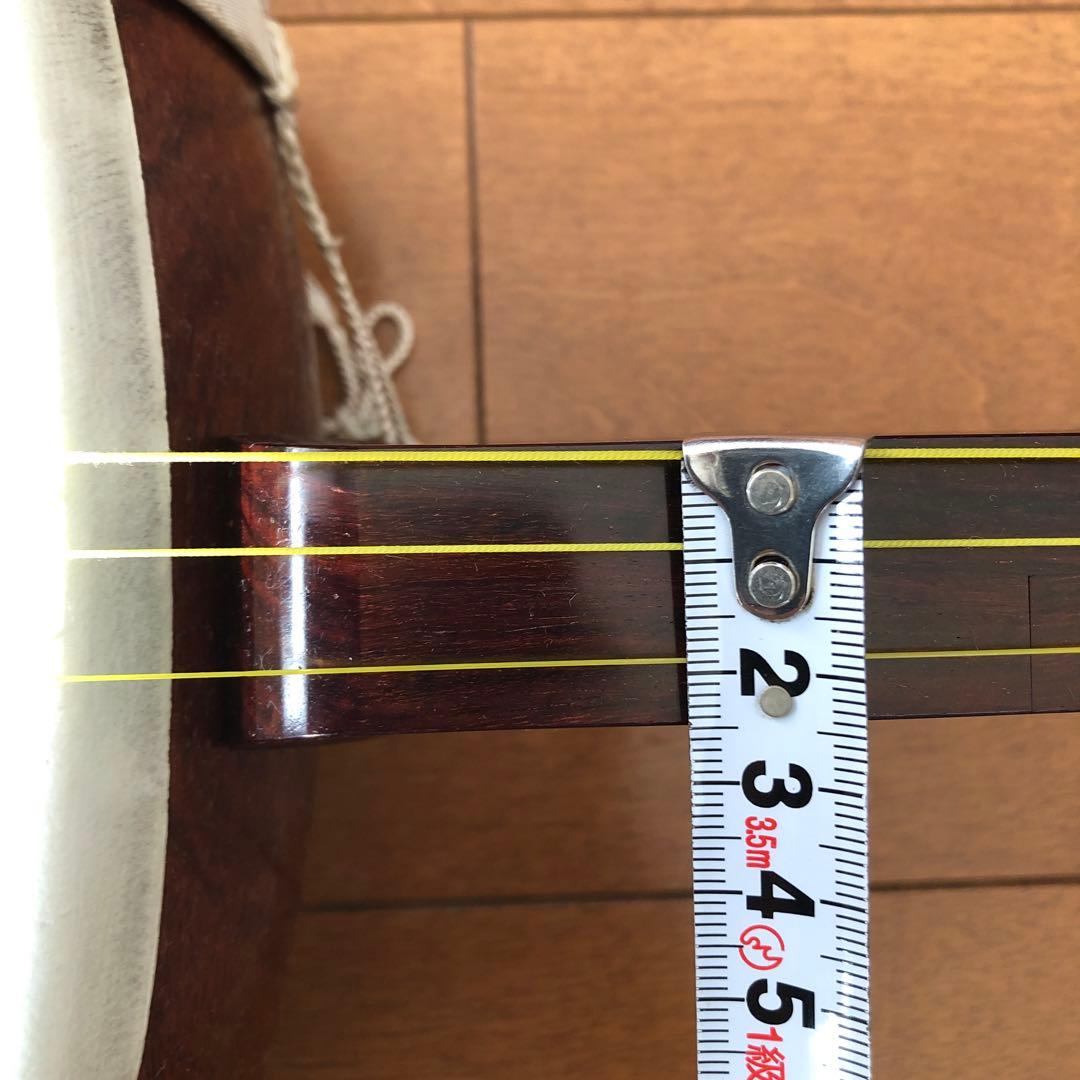 三味線本体　地唄 細棹　丸打ち胴 ケース付き