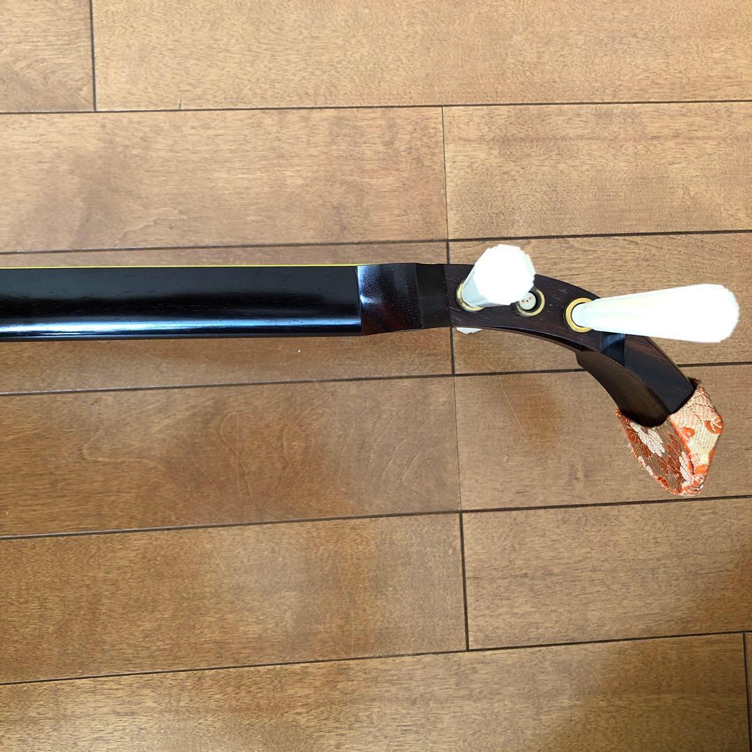 三味線本体　地唄 細棹　丸打ち胴 ケース付き