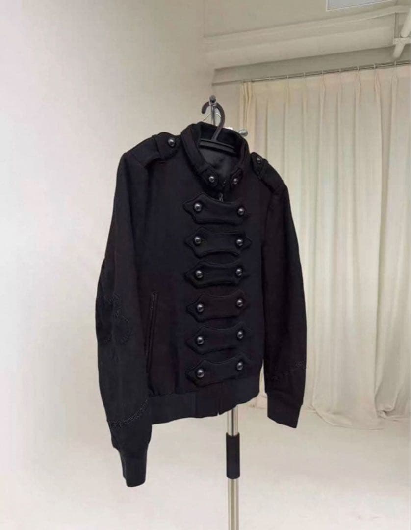 ブラック ミリタリージャケット archive y2k サブカル