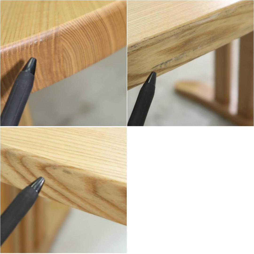 IDC大塚取扱 松田家具 CUBE キューブ タモ無垢材 ダイニングテーブル