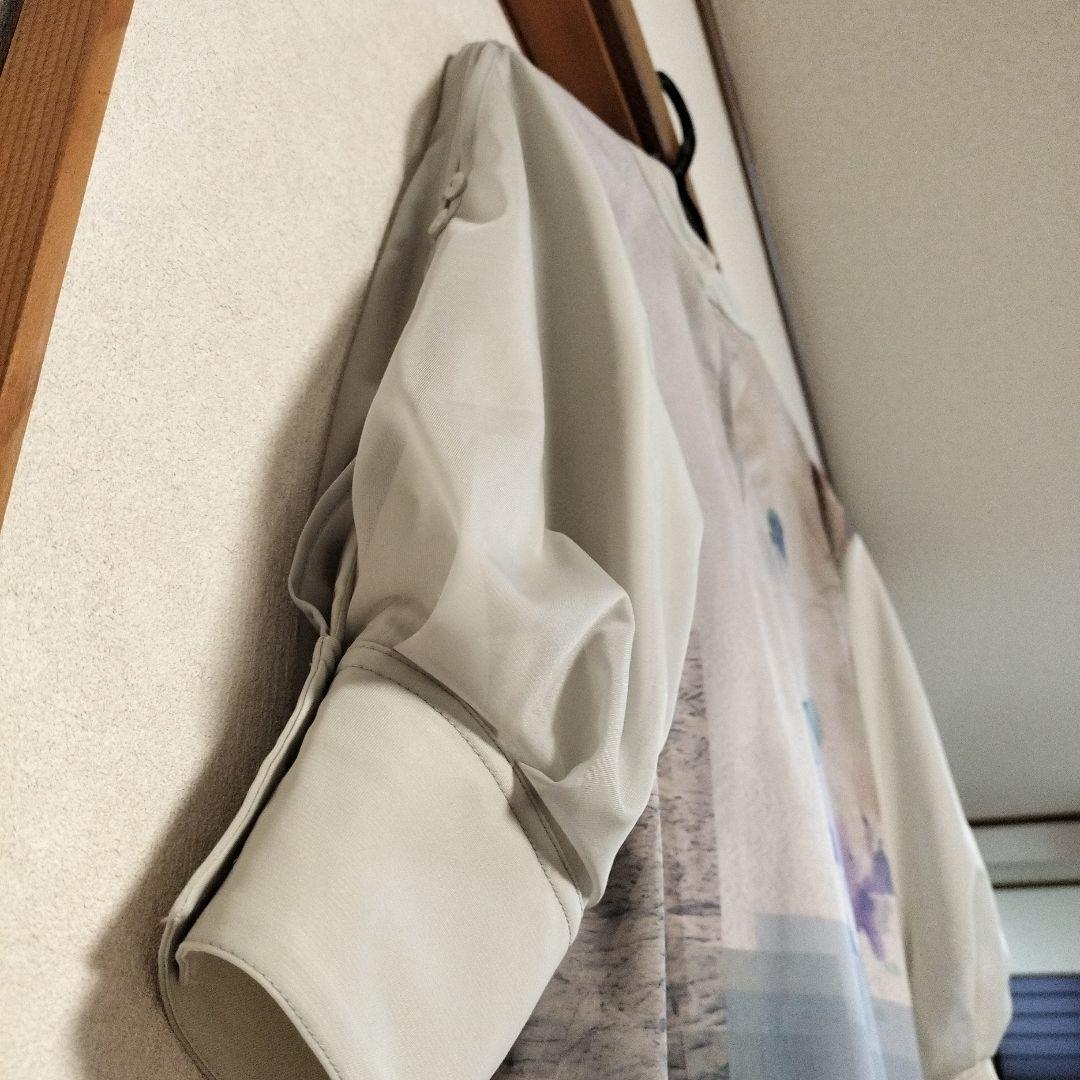 タグ付き 未使用 パブリックトウキョウ 水彩調 ワンピース グレー