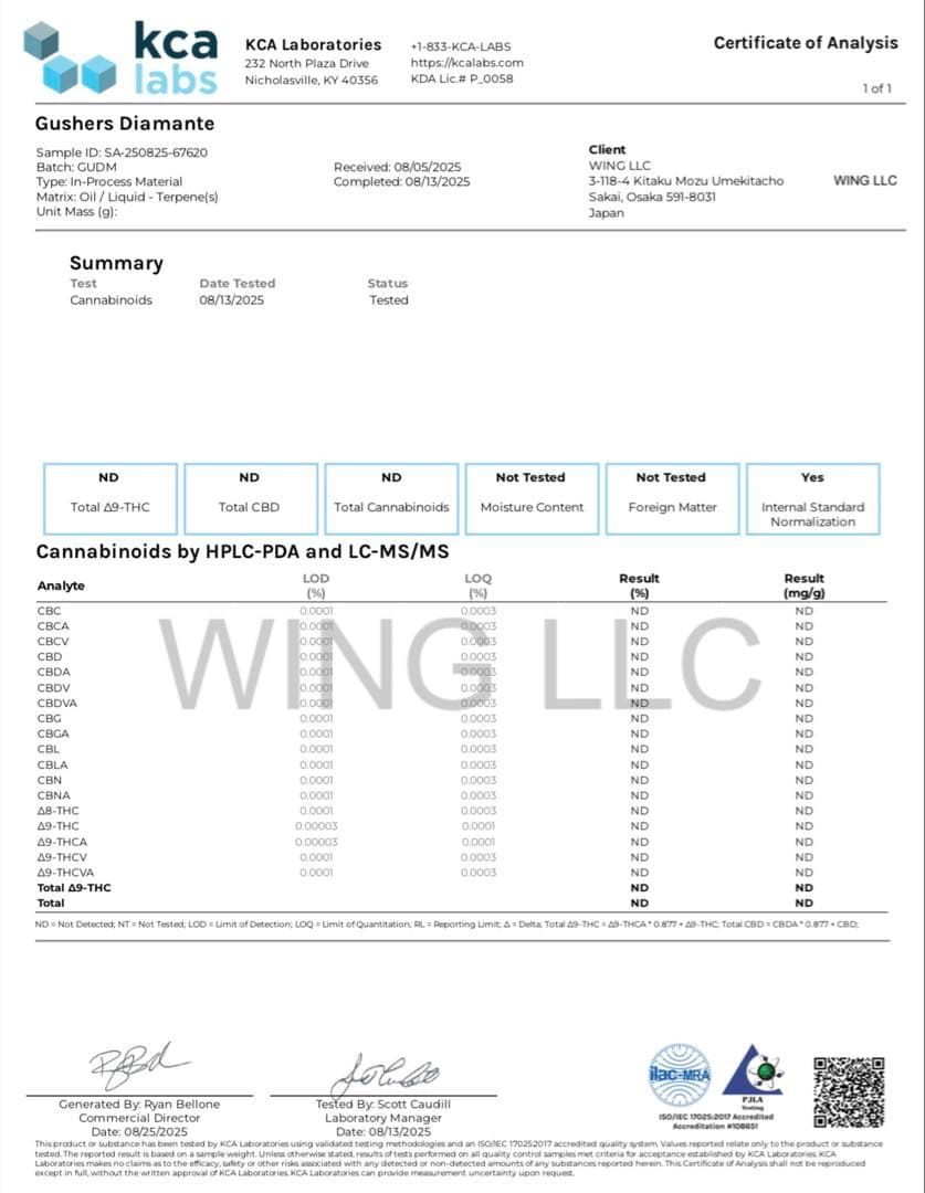 CDT Gusher (カンナビス由来テルペン) 10ml