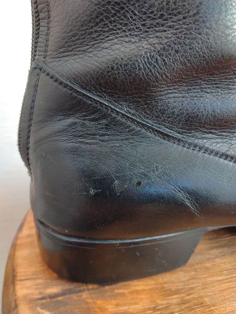 《らん様》プロショップタカイ　ブラックレザー ロングブーツ 　ヴィンテージ