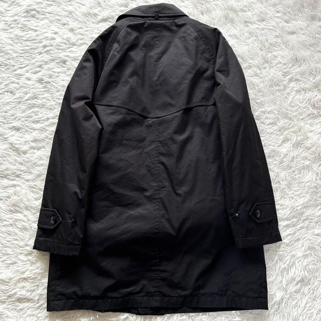 バーバリーロンドン　ステンカラーコート　ノバチェック ダウンライナー　黒