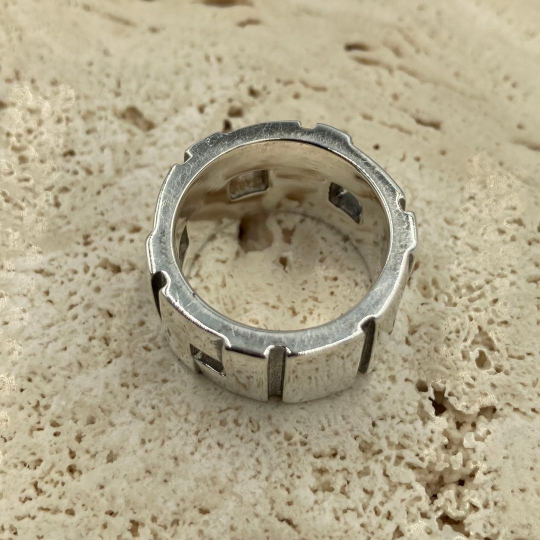 ！美品！　GUCCI グッチ　リング　925 シルバー　太め　38AK