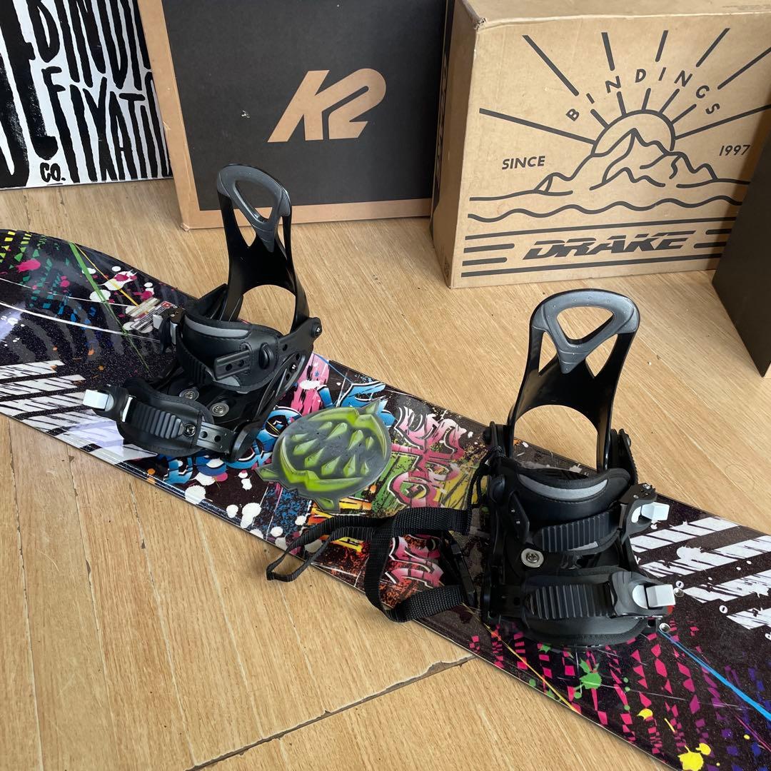 SPOON×ZUMA　キッズスノーボードセット　未使用バイン付4点セット130㎝