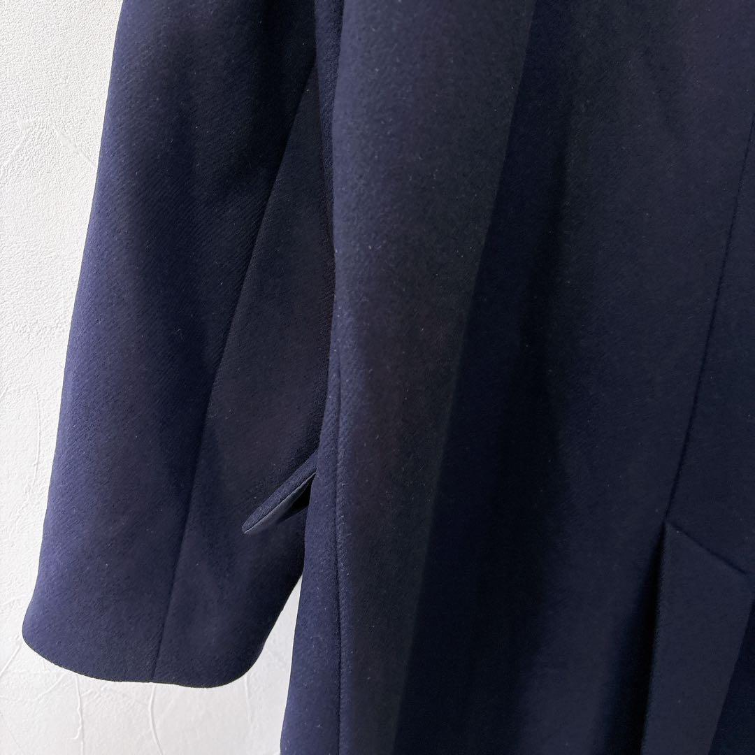 フレームワーク ハミルトン ラムウール ダブルチェスターコート 38 ネイビー