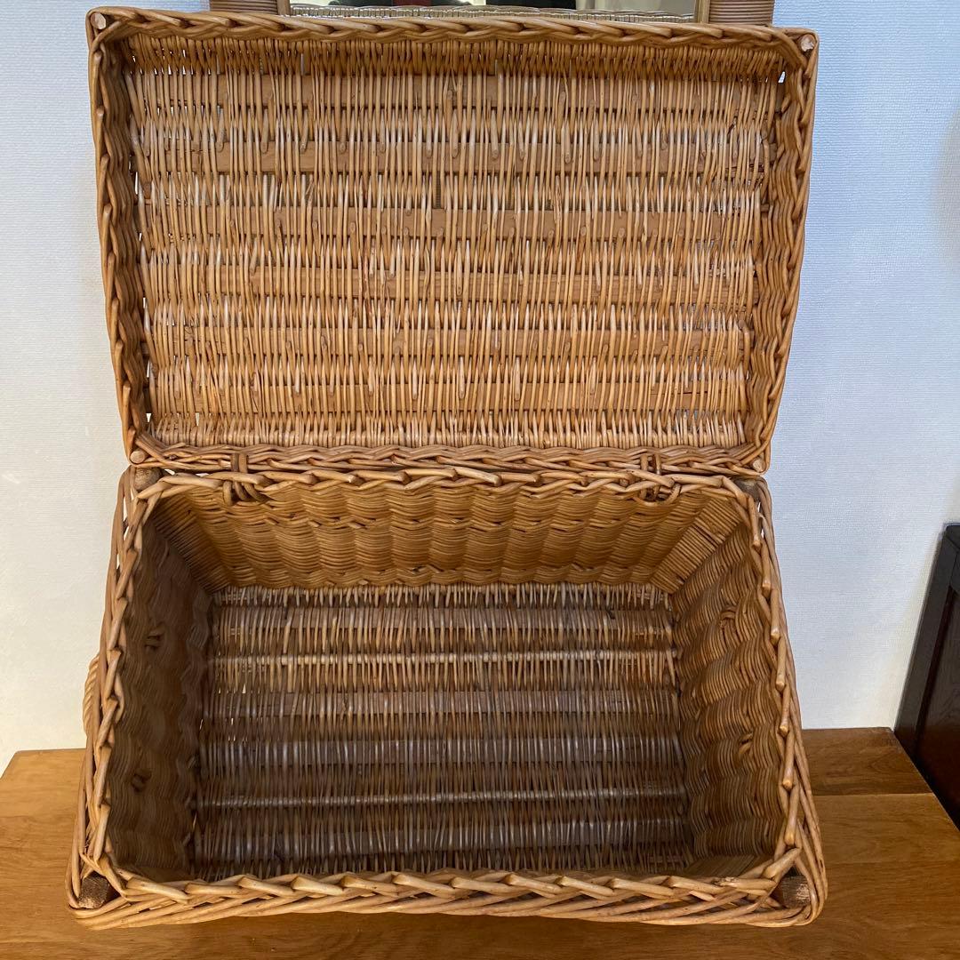 【送料込み】希少 キャトル・セゾン フランス柳 トランク バスケット