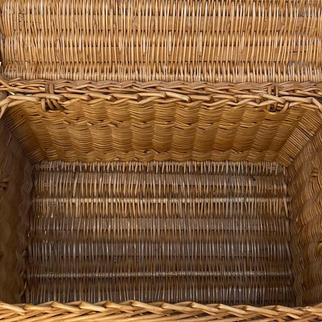 【送料込み】希少 キャトル・セゾン フランス柳 トランク バスケット