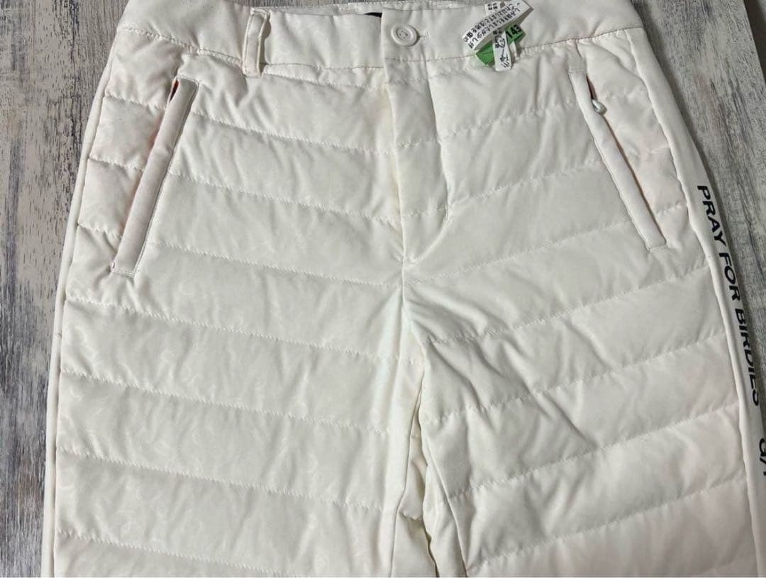 ジーフォア ダウンパンツ ロゴ 総柄 XS