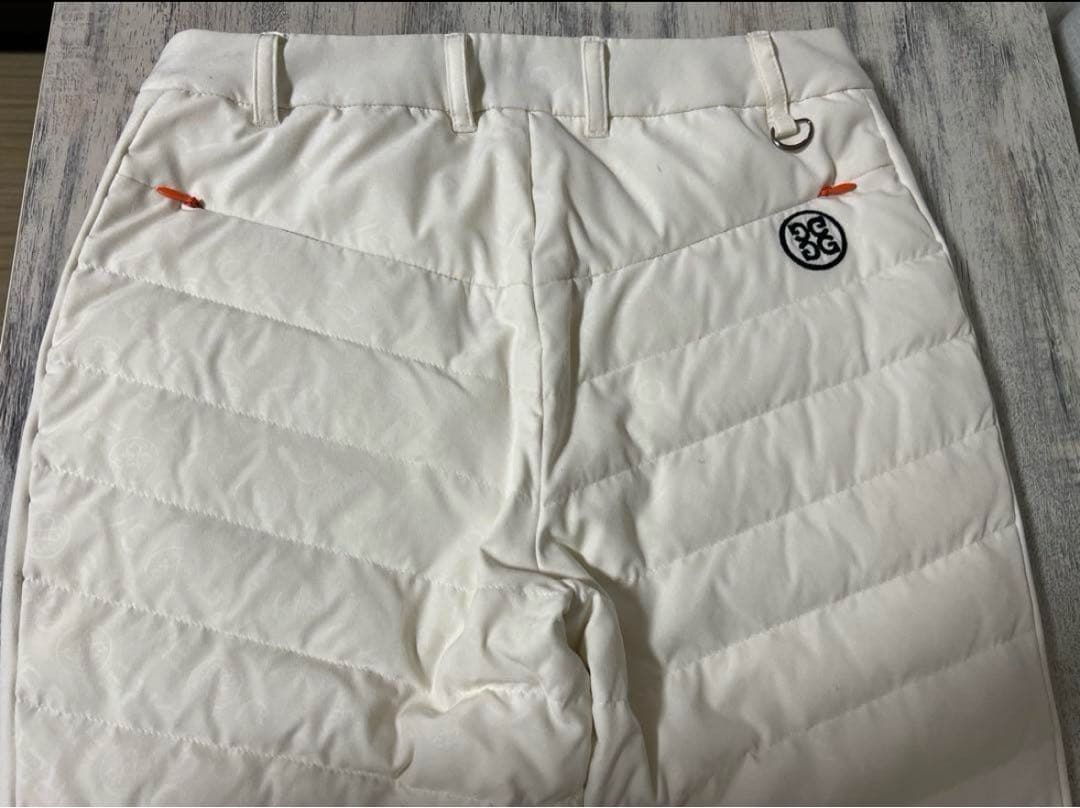 ジーフォア ダウンパンツ ロゴ 総柄 XS