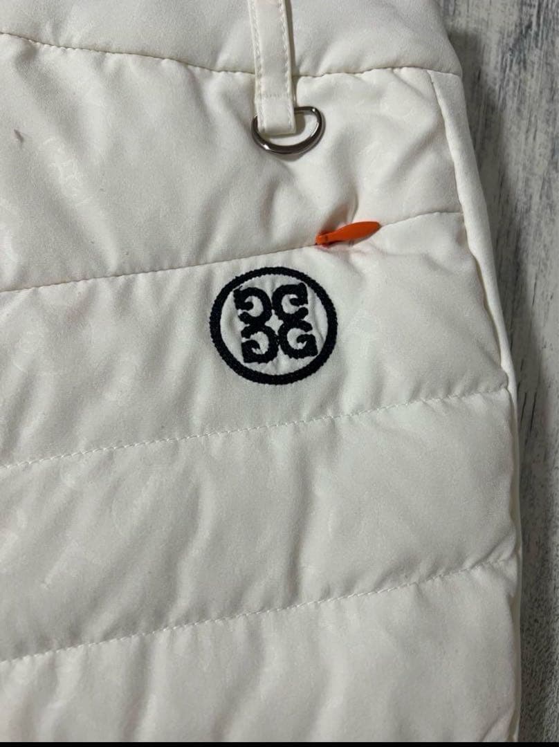 ジーフォア ダウンパンツ ロゴ 総柄 XS