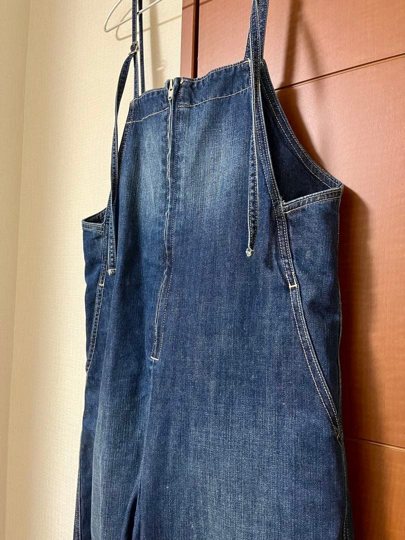 リヴドロワ　デニムサロペット ウエストベルト付き　36サイズ