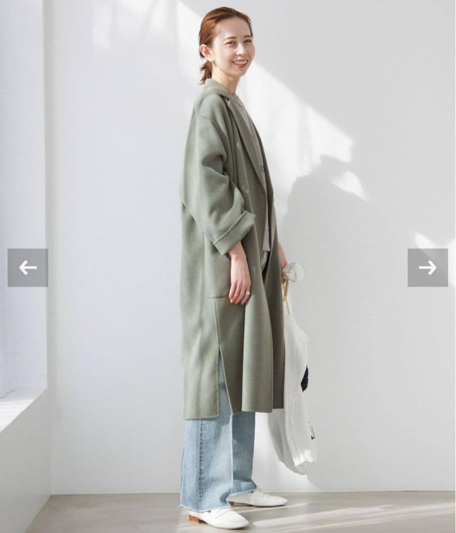 希少カラー✨スローブイエナ　HAMILTONダブルフェイスウールロングコート