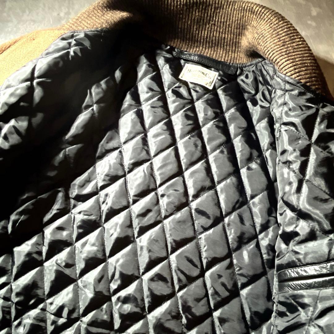 HOUSTON ファラオジャケット　スタジャン　キルティング　メルトンウール