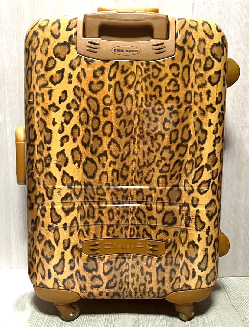 ヒデオワカマツ 豹柄 スーツケース レオパード 大型 高級 レア 廃盤②