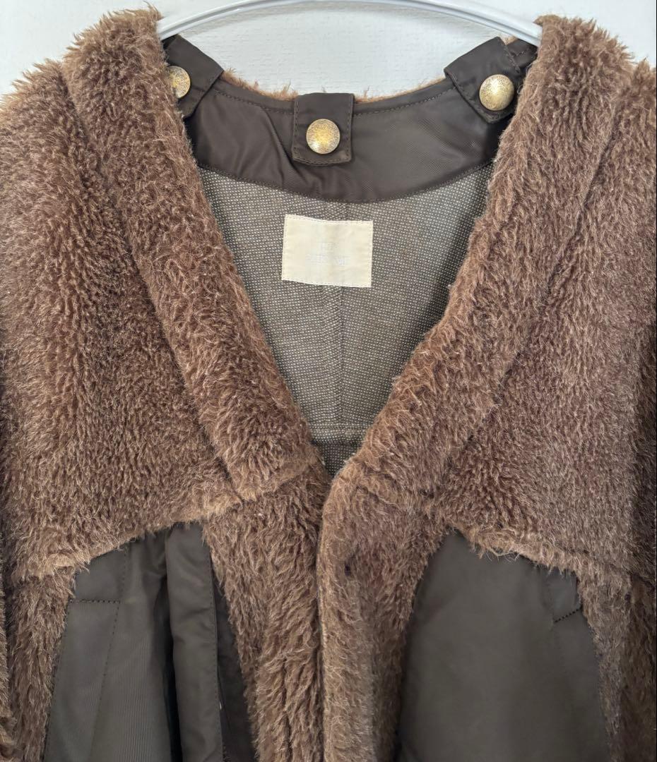 完売品★jun mikami ジュンミカミアルパカライナーコート　ボアコート