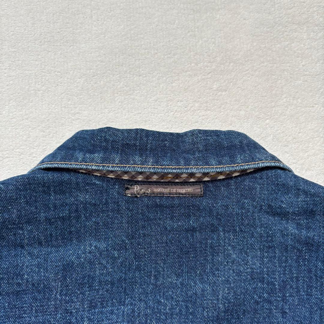 PAPAS パパス デニムジャケット デニムシャツ ダンガリー Gジャン