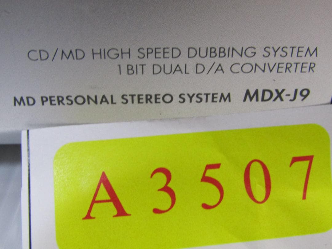 A3507 KENWOOD MDX-J9 CD/MD プレーヤー