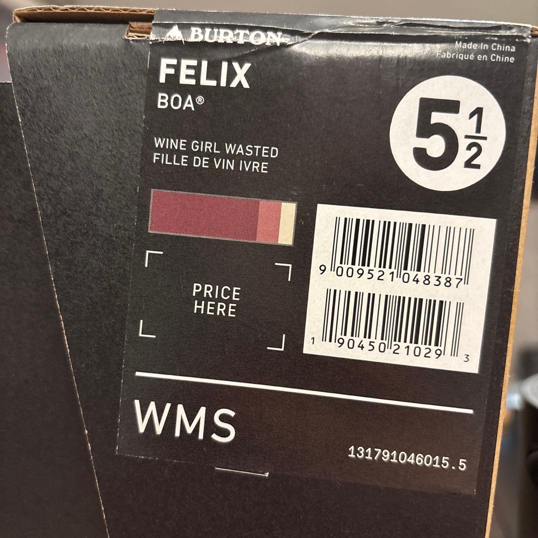 BURTON FelixBOA 5.51 スノーボードブーツワインレッド