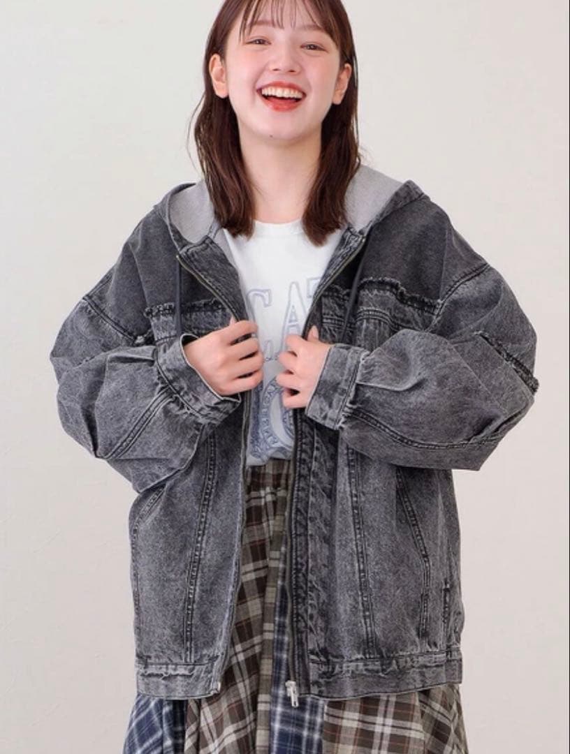 sammy さん mililopiulu ケミカルデニム パーカー GLAY