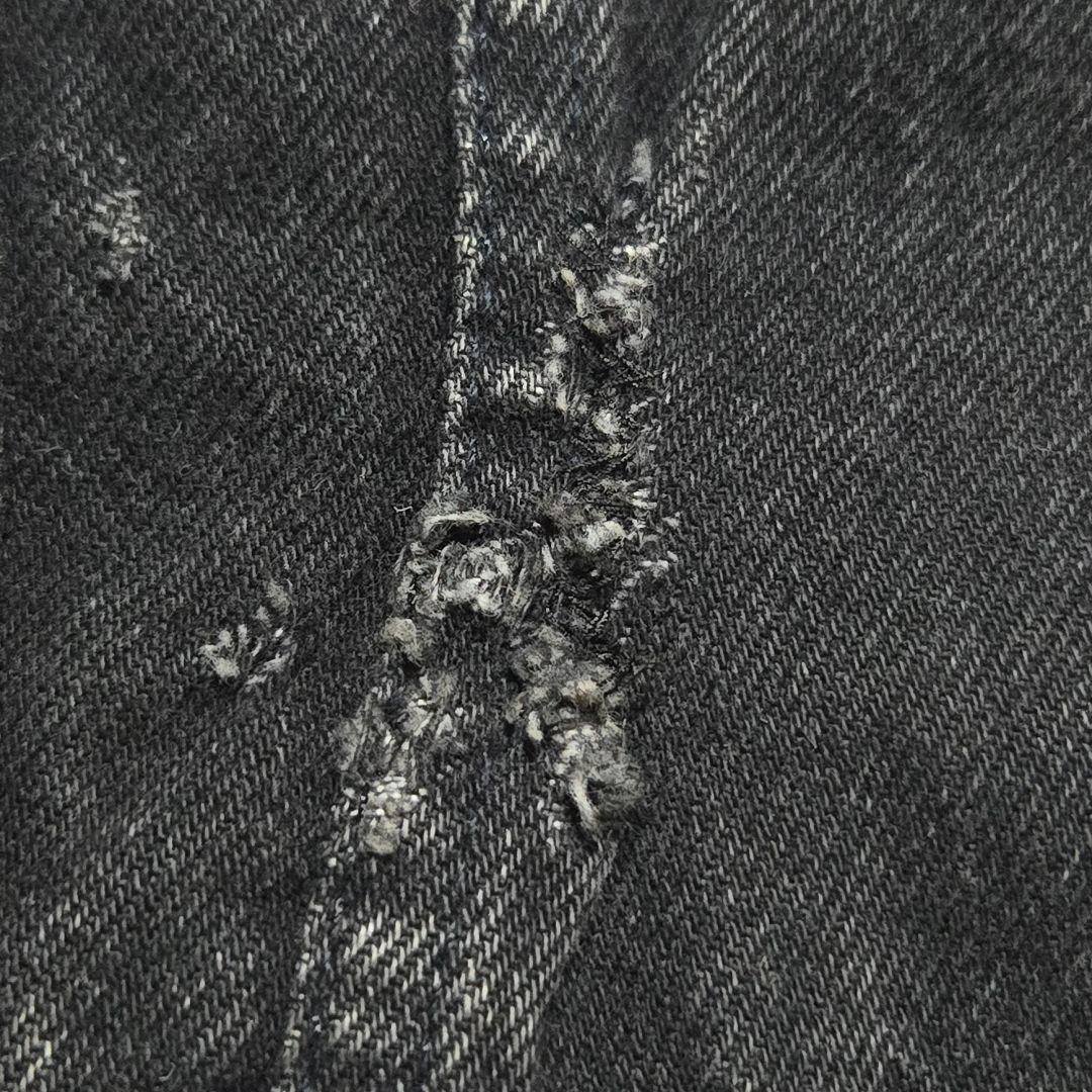 こ*ー様 リーバイス　levis ブラック　ボア　デニムジャケット 黒×黒　90