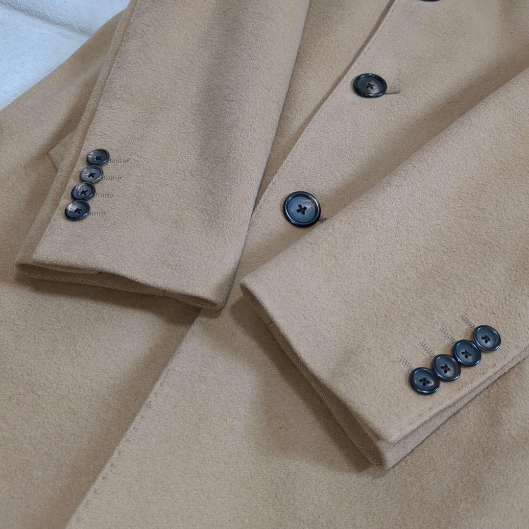 美品 ラルディーニ チェスターコート カシミヤ混 ブートニエール 46