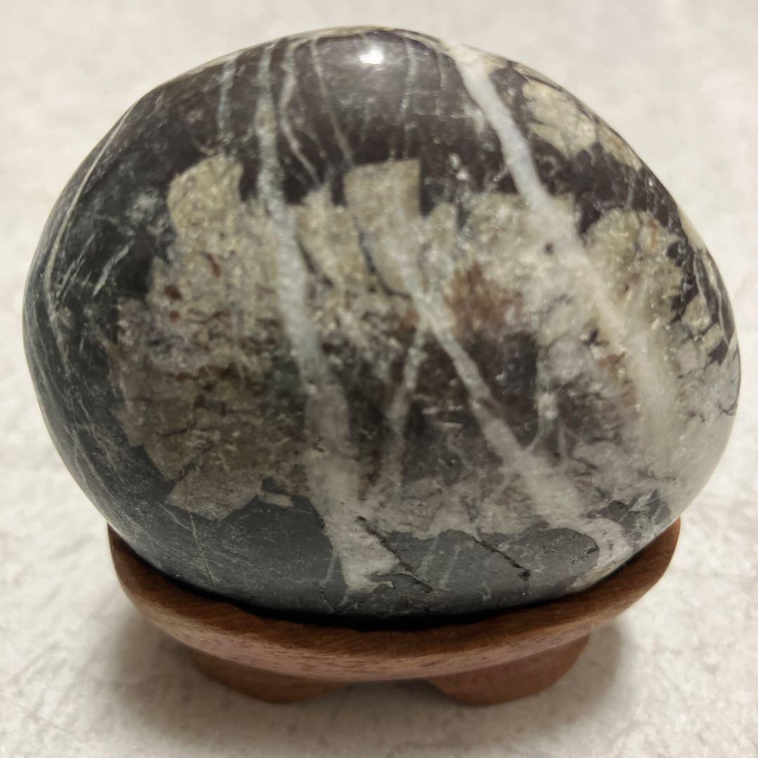 菊花石 秩父 木製台座付き - メルカリ