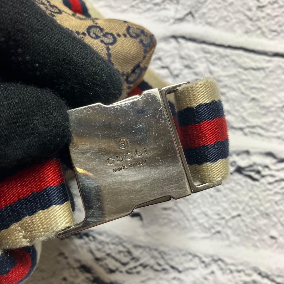 希少✨グッチ GGキャンバス シェリーライン ウエストポーチ ボディバッグ