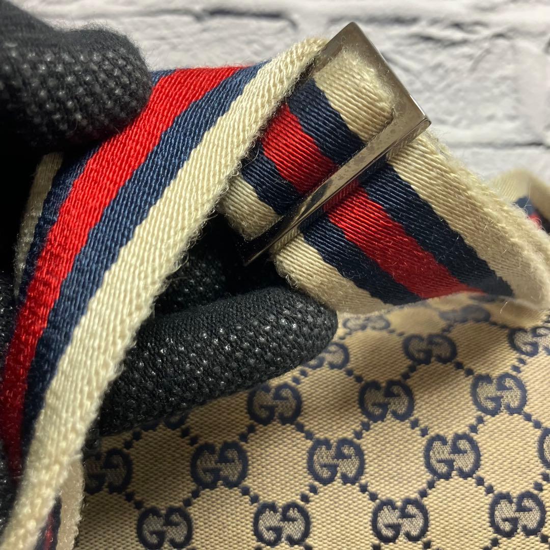 希少✨グッチ GGキャンバス シェリーライン ウエストポーチ ボディバッグ