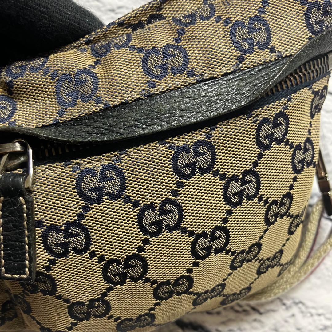 希少✨グッチ GGキャンバス シェリーライン ウエストポーチ ボディバッグ