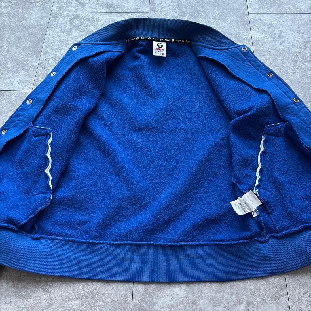 希少】A BATHING APE スタジャン スウェット ブルー M 裏起毛