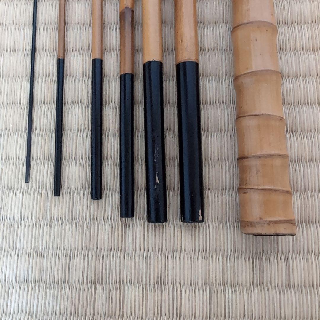 小継竹小物竿　タナゴ竿　銘　竿福　7本継　前長9尺　小ブナやタナゴ釣り用