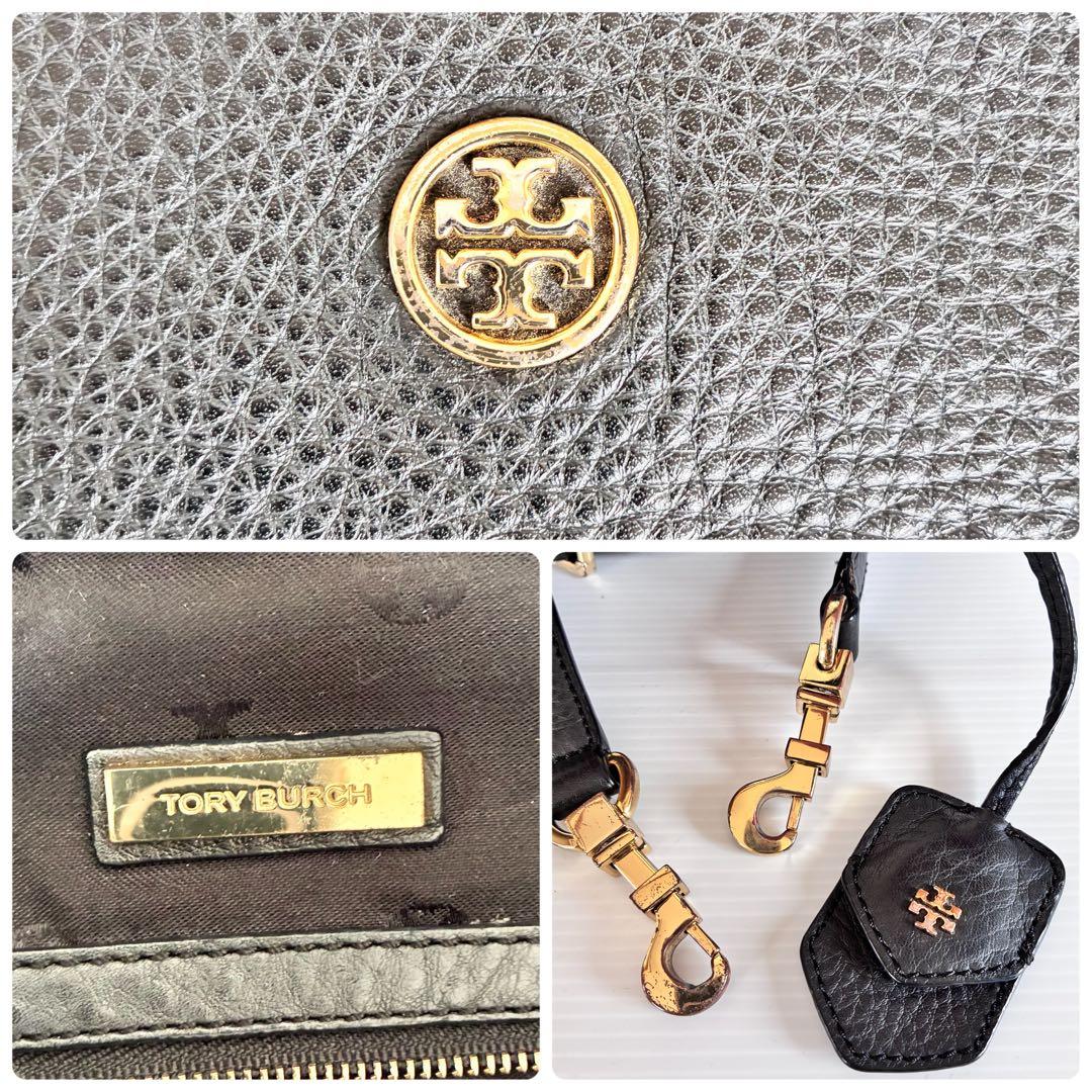 トリーバーチ リュック シボ革 2Way オールレザー　チャーム　バックパック