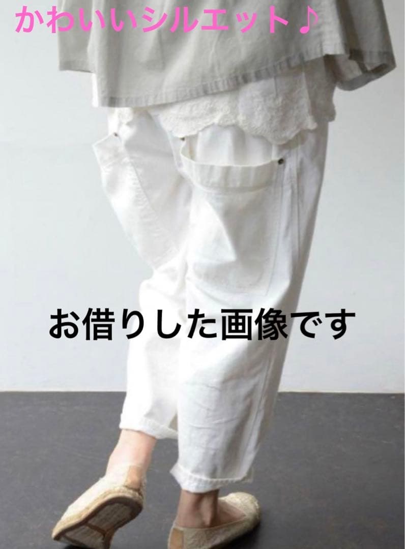 BASCOバスコ マオパンツ　ホワイトデニム　サイズ２　綿１００%