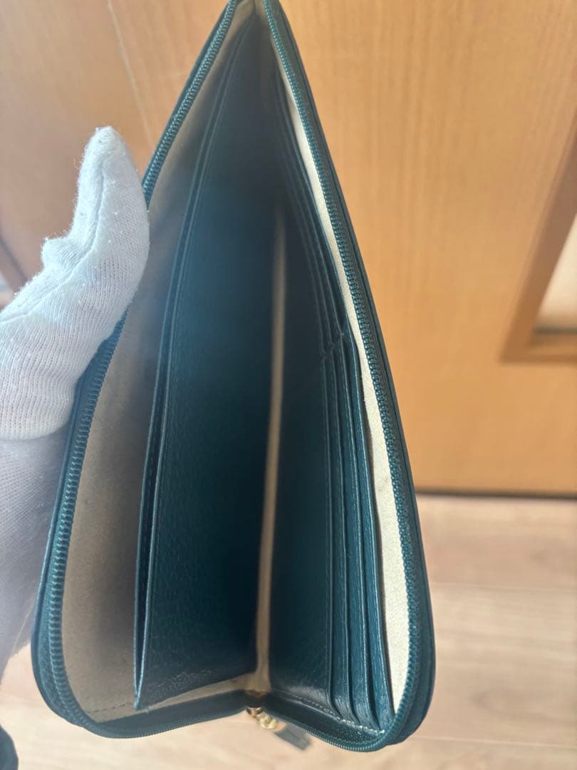 希少】アタオ limo リモ ケリー限定色ボタニカルグリーン L字長財布 箱