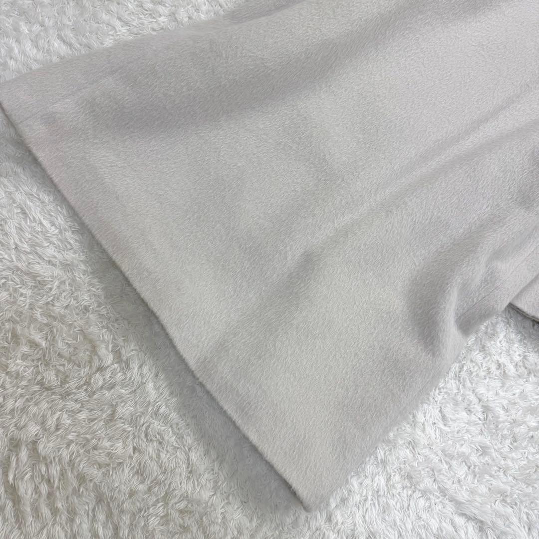 ADORE アルパカ シャギー ロングコート ノーカラー ウール オフホワイト