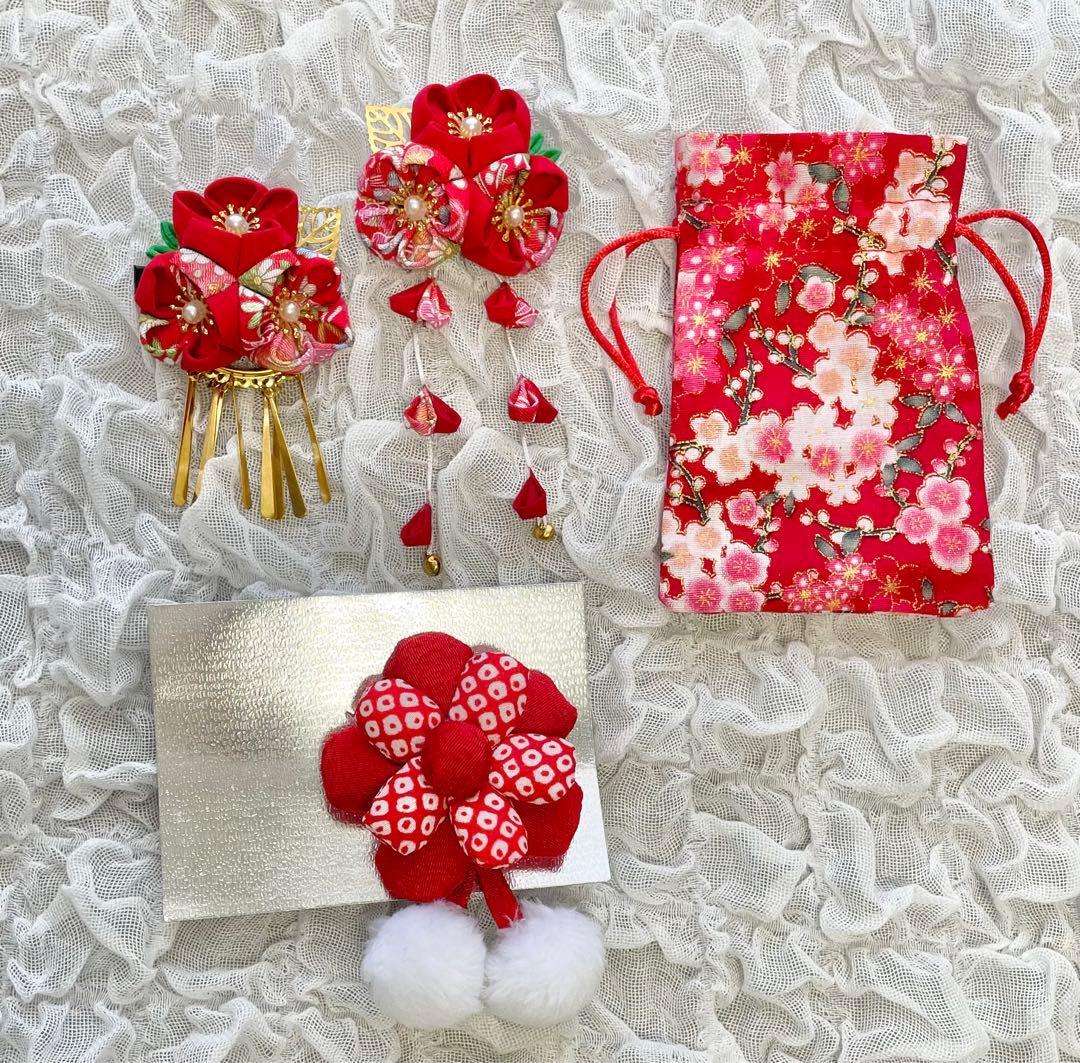京都 花ひめ 七五三 着物 被布 3歳 9点セット＋おまけ