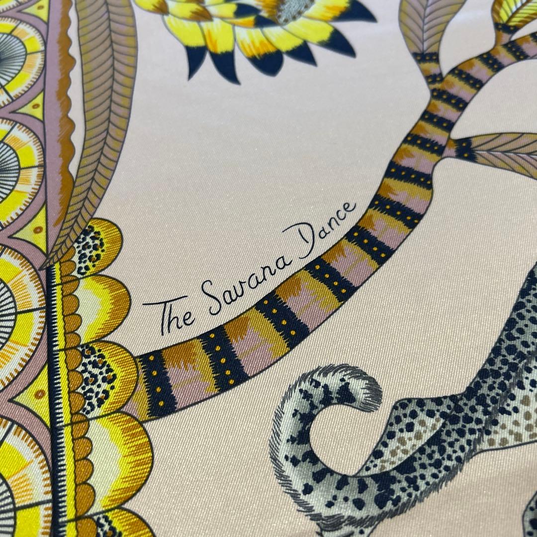 m*o様 エルメス　カレ70 サバンナのダンス　シルク100%