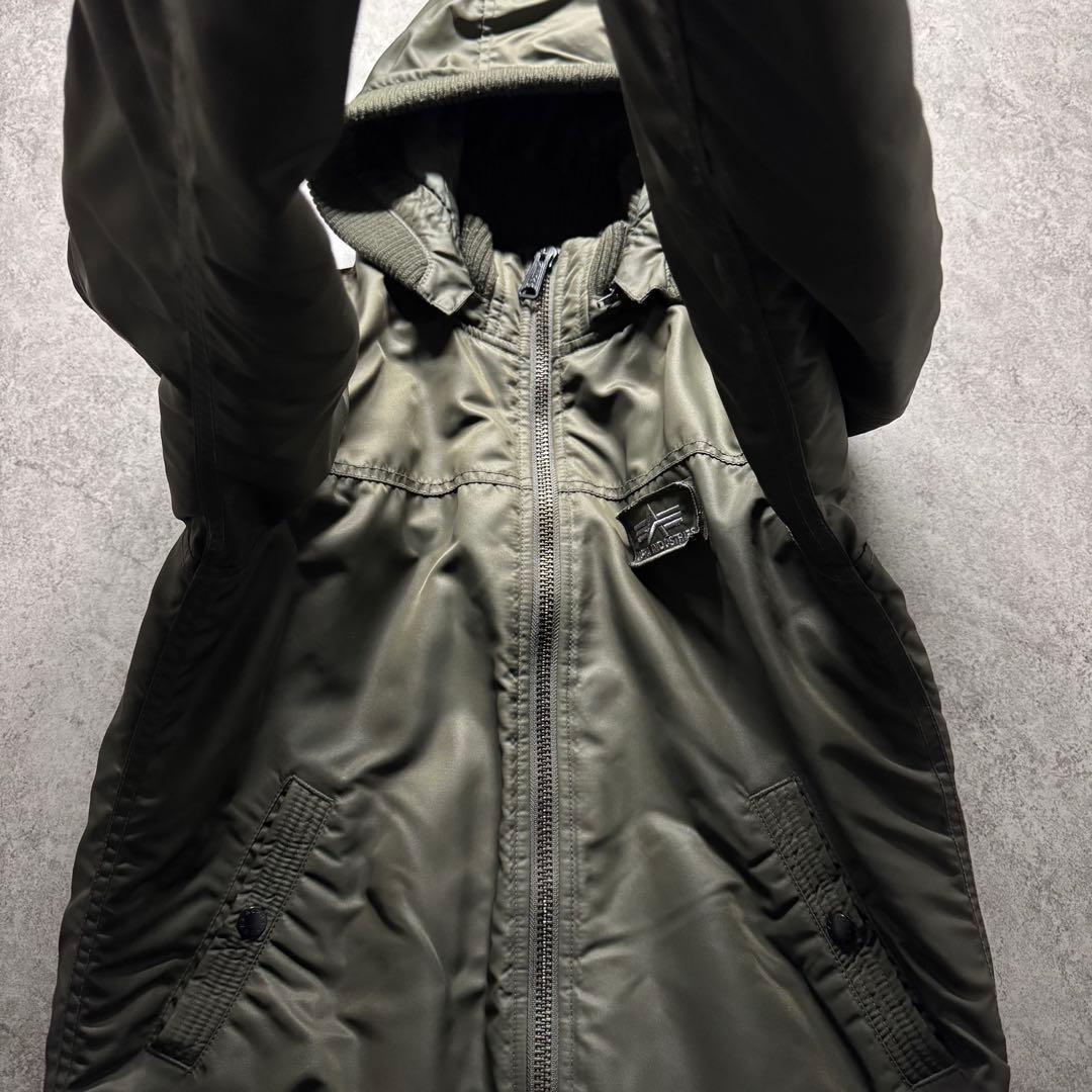 【大人気】alpha hooded ma-1 フライトジャケット　裏キルティング