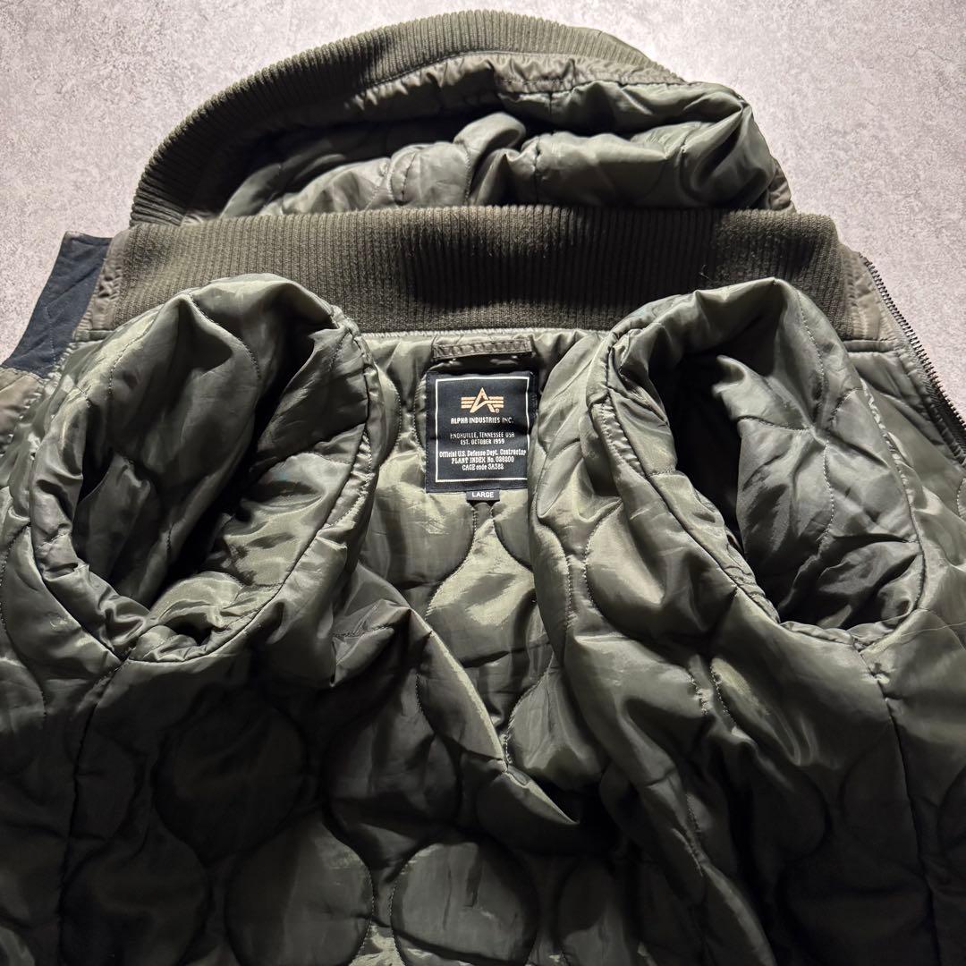 【大人気】alpha hooded ma-1 フライトジャケット　裏キルティング