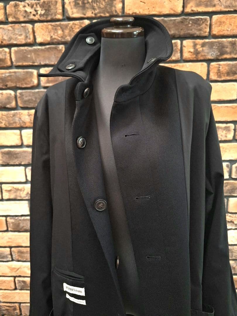 HERME'S　マルジェラ期　【美品】黒　コート　クリーニング済み
