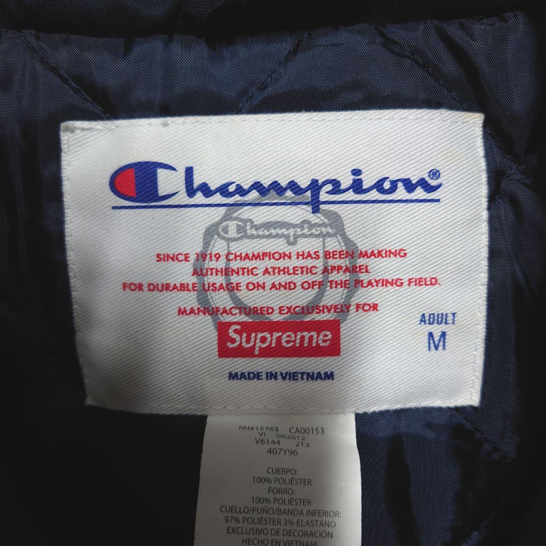 【美品】 シュプリーム × チャンピオン　中綿　ハーフジップ　パーカー　ブルゾン