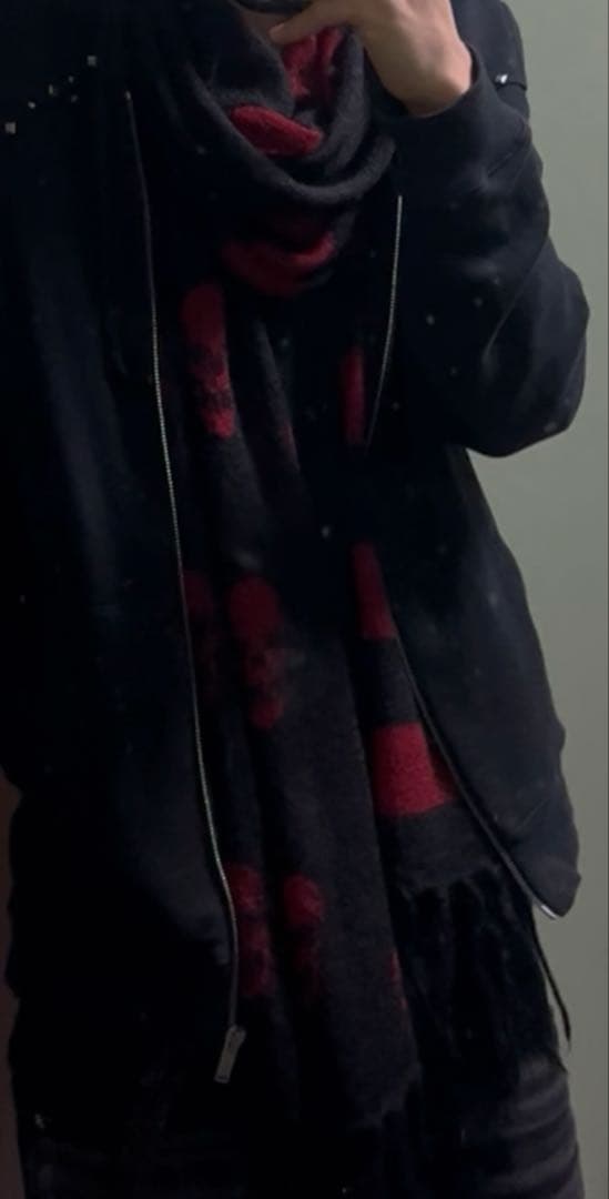 00s“Hysteric Glamour”skull border stole