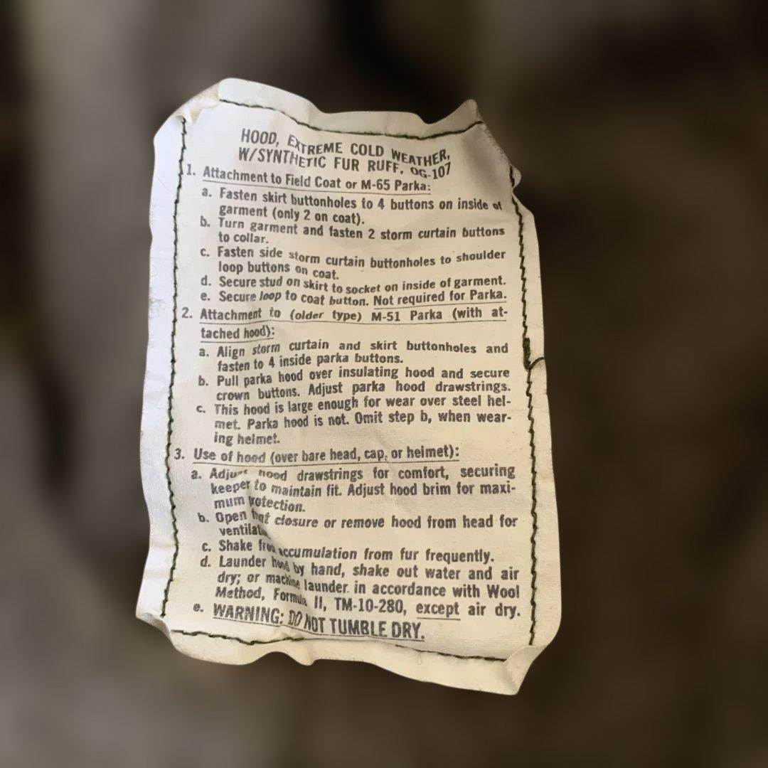 US ARMY M65フィッシュテール XS フルセット