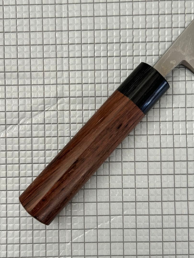 包丁 出刃 ダマスカス 安来鋼青紙2号 180mm 紫檀シノギ柄 ③ - メルカリ