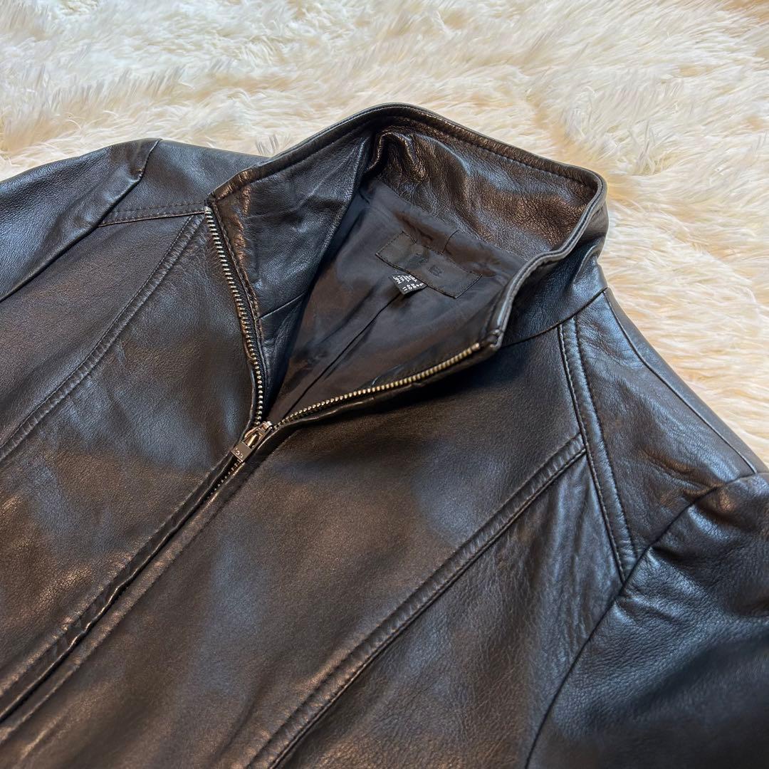 iCB シングルライダースジャケット　レザージャケット　羊革　11 ラムレザー
