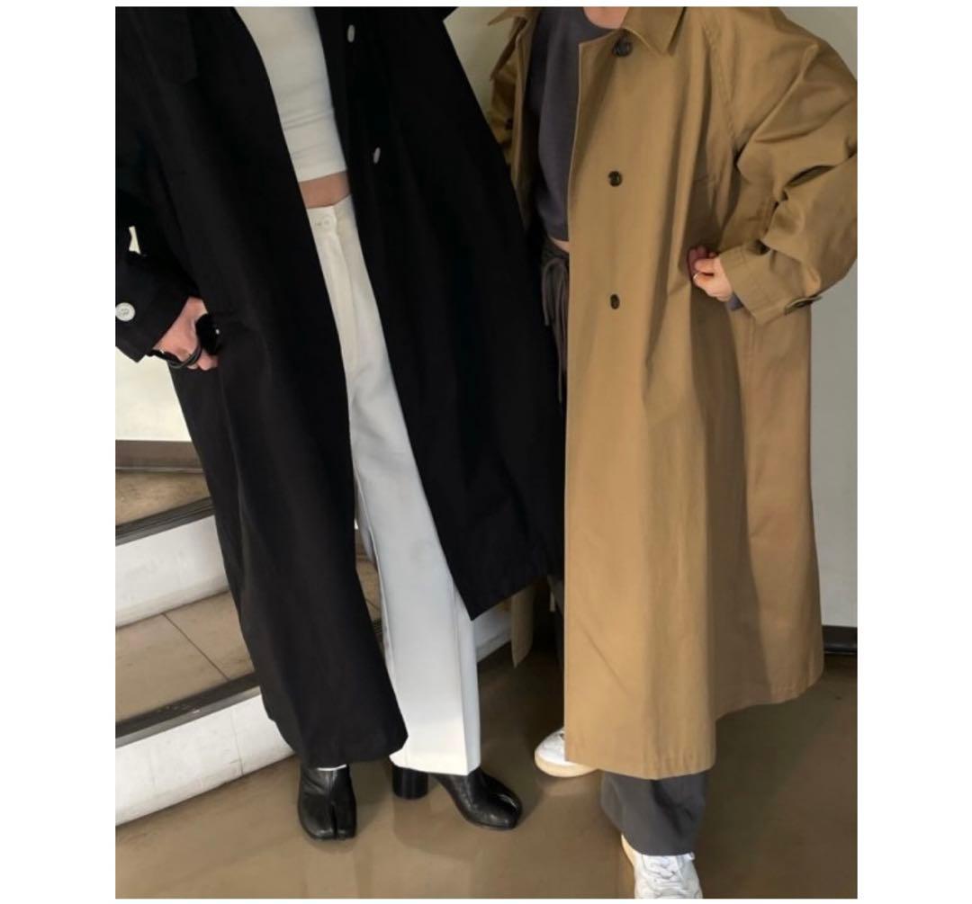 varet street volume trench coat ブラック